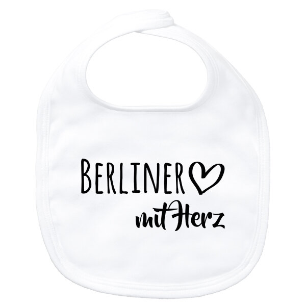 Baby Lätzchen Berliner mit Herz Klettverschluss