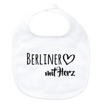 Baby Lätzchen Berliner mit Herz Klettverschluss
