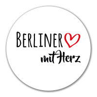 Aufkleber Berliner mit Herz 10cm Sticker