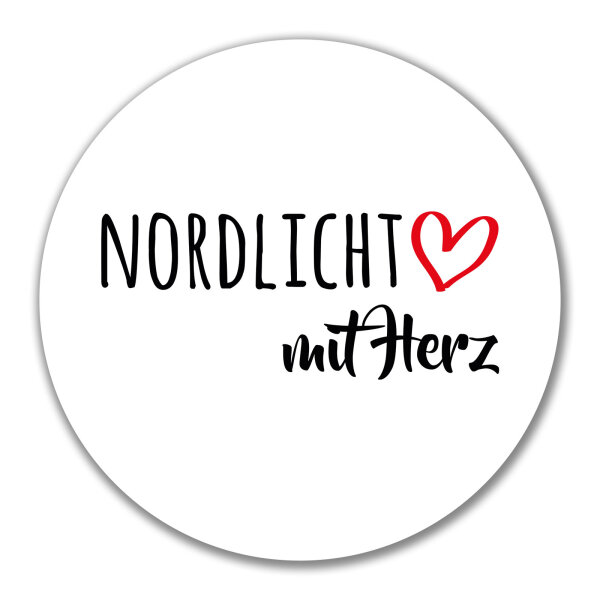 Aufkleber Nordlicht mit Herz 10cm Sticker