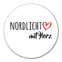 Aufkleber Nordlicht mit Herz 10cm Sticker