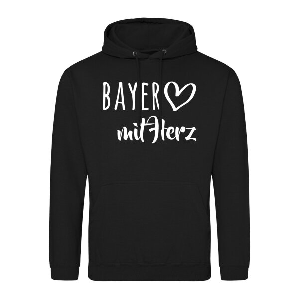 Unisex Hoodie Bayer mit Herz Größe S-3XL