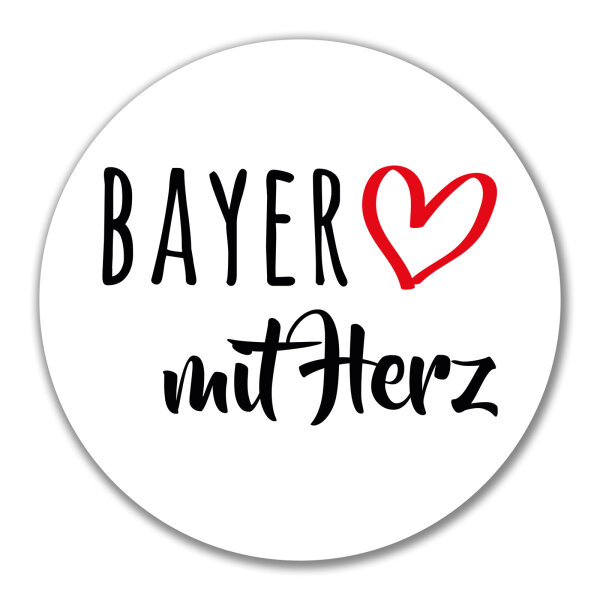 Aufkleber Bayer mit Herz 10cm Sticker