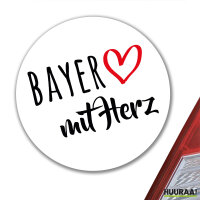 Aufkleber Bayer mit Herz 10cm Sticker