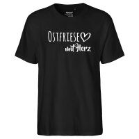 Herren T-Shirt Ostfriese mit Herz Größe S-3XL