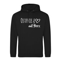 Unisex Hoodie Ostfriese mit Herz Größe S-3XL