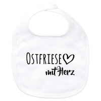 Baby Lätzchen Ostfriese mit Herz