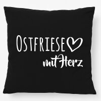 Kissen Ostfriese mit Herz 40x40cm