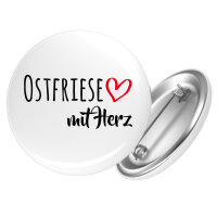 Button Ostfriese mit Herz
