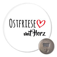 Magnet Ostfriese mit Herz 59mm Kühlschrankmagnet Flaschenöffner