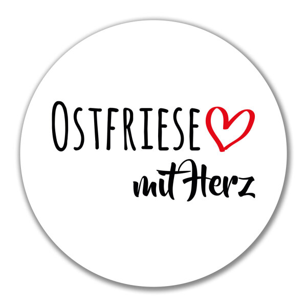 Aufkleber Ostfriese mit Herz 10cm Sticker