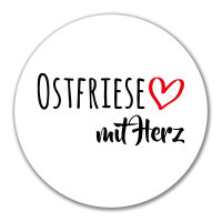 Aufkleber Ostfriese mit Herz 10cm Sticker