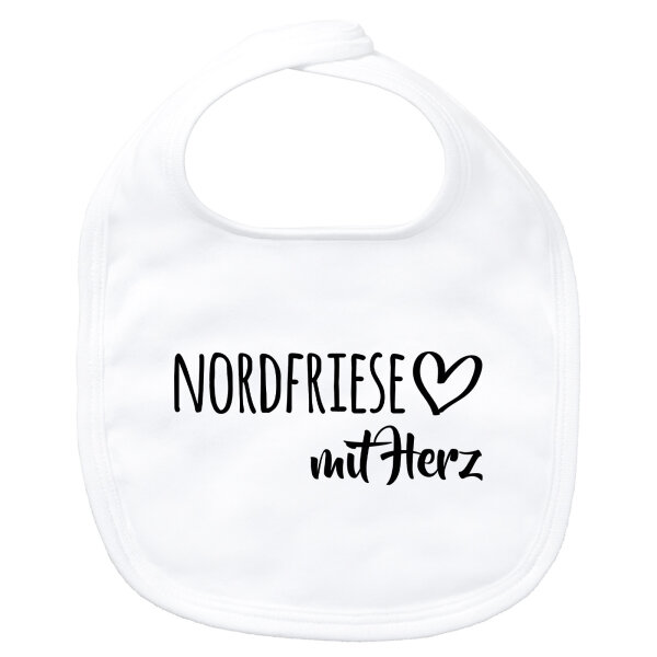 Baby Lätzchen Nordfriese mit Herz Klettverschluss