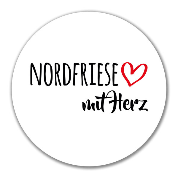 Aufkleber Nordfriese mit Herz 10cm Sticker
