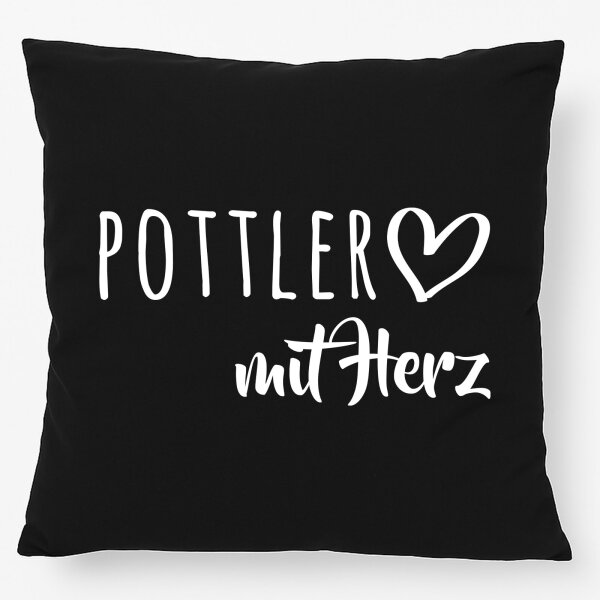 Kissen Pottler mit Herz 40x40cm