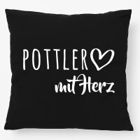 Kissen Pottler mit Herz 40x40cm