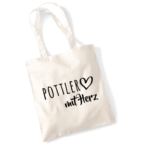 Jutebeutel Pottler mit Herz 10 Liter