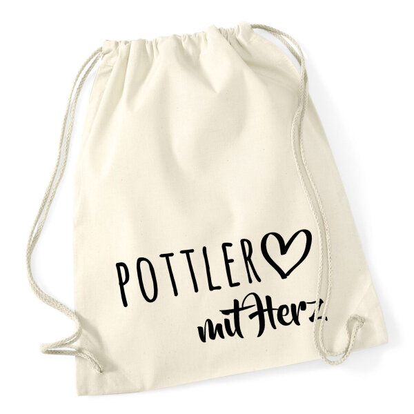 Turnbeutel Pottler mit Herz 12 Liter