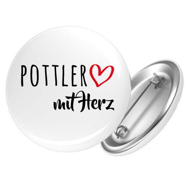 Button Pottler mit Herz