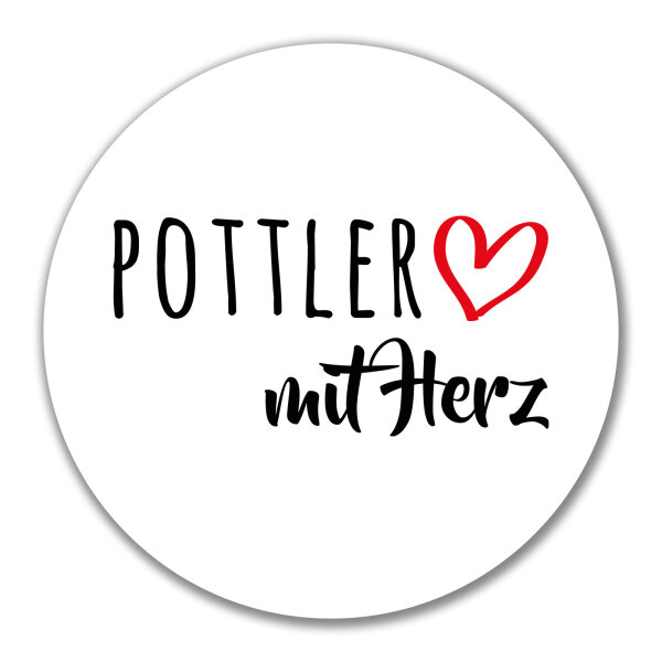 Aufkleber Pottler mit Herz 10cm Sticker