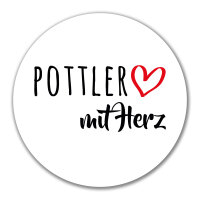 Aufkleber Pottler mit Herz 10cm Sticker