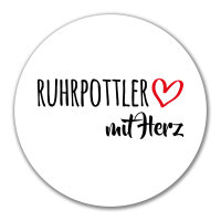 Aufkleber Ruhrpottler mit Herz 10cm Sticker