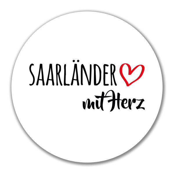 Aufkleber Saarländer mit Herz 10cm Sticker