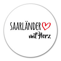 Aufkleber Saarländer mit Herz 10cm Sticker