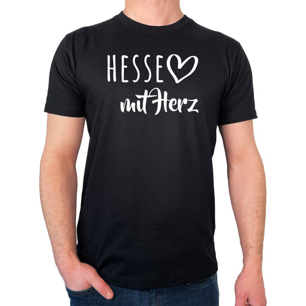 Herren T-Shirt Hesse mit Herz Größe S-3XL