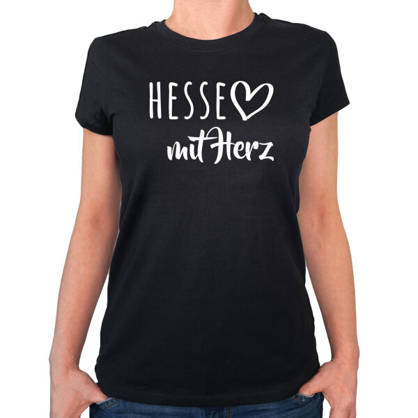 Damen T-Shirt Hesse mit Herz Größe XS-XXL
