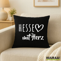 Kissen Hesse mit Herz 40x40cm