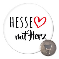 Magnet Hesse mit Herz 59mm Kühlschrankmagnet...