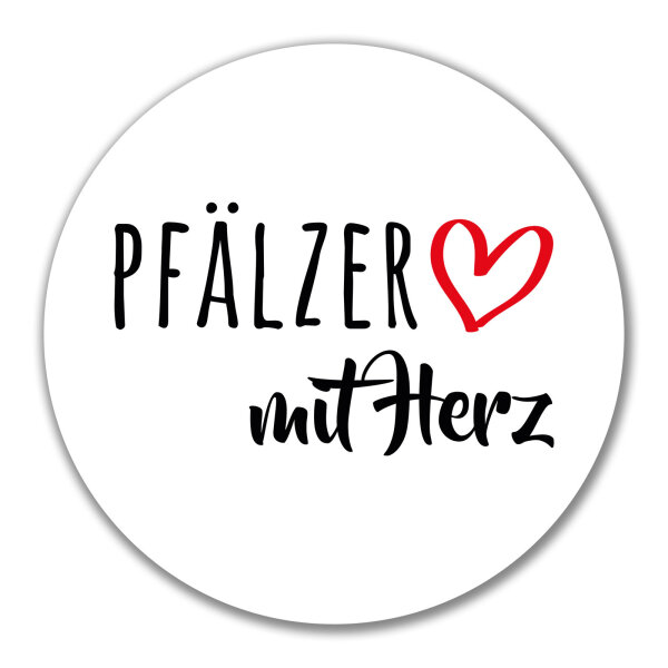Aufkleber Pfälzer mit Herz 10cm Sticker