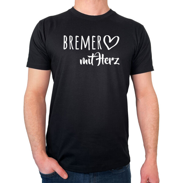 Herren T-Shirt Bremer mit Herz Größe S-3XL