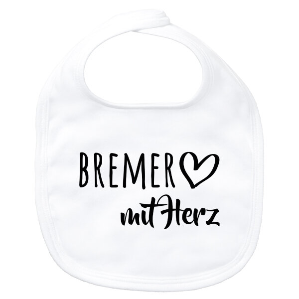 Baby Lätzchen Bremer mit Herz Klettverschluss