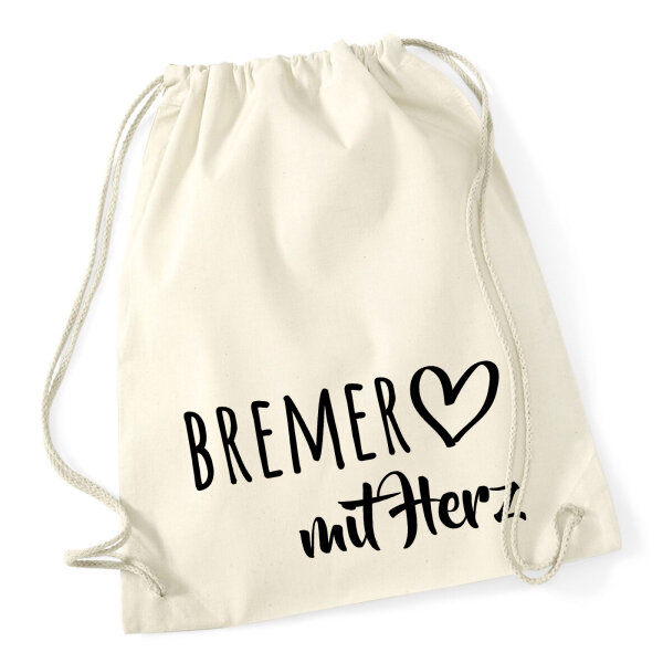 Turnbeutel Bremer mit Herz 12 Liter