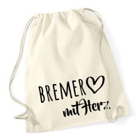 Turnbeutel Bremer mit Herz 12 Liter