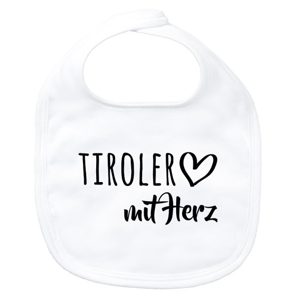 Baby Lätzchen Tiroler mit Herz Klettverschluss