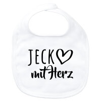 Baby Lätzchen Jeck mit Herz Klettverschluss
