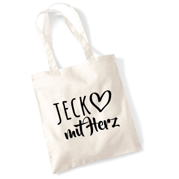 Jutebeutel Jeck mit Herz 10 Liter