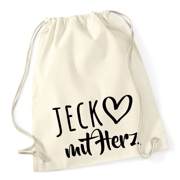 Turnbeutel Jeck mit Herz 12 Liter