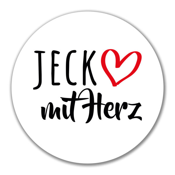 Aufkleber Jeck mit Herz 10cm Sticker