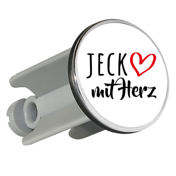 Waschbeckenstöpsel Jeck mit Herz 4cm Abflussstopfen