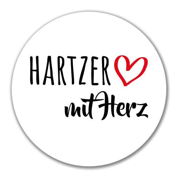 Aufkleber Hartzer mit Herz 10cm Sticker