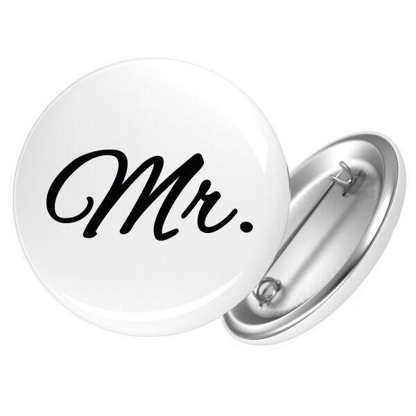 Button Mr. Schriftzug
