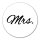 Aufkleber Mrs. Schriftzug 10cm Sticker