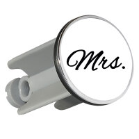 Waschbeckenstöpsel Mrs. Schriftzug 4cm Abflussstopfen