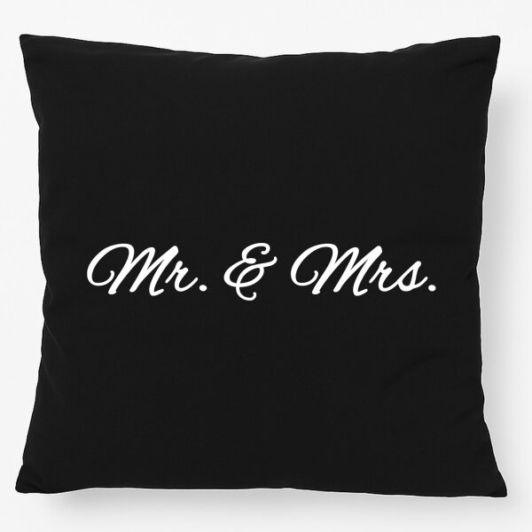 Kissen Mr. & Mrs. Schriftzug 40x40cm
