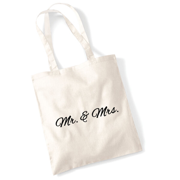 Jutebeutel Mr. & Mrs. Schriftzug 10 Liter