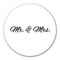 Aufkleber Mr. & Mrs. Schriftzug 10cm Sticker